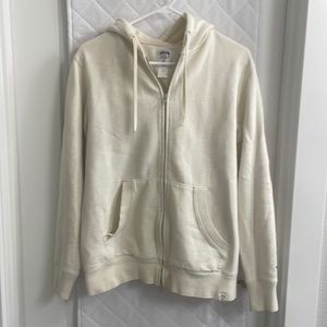 Used men’s off white Stussy sweatshirt.